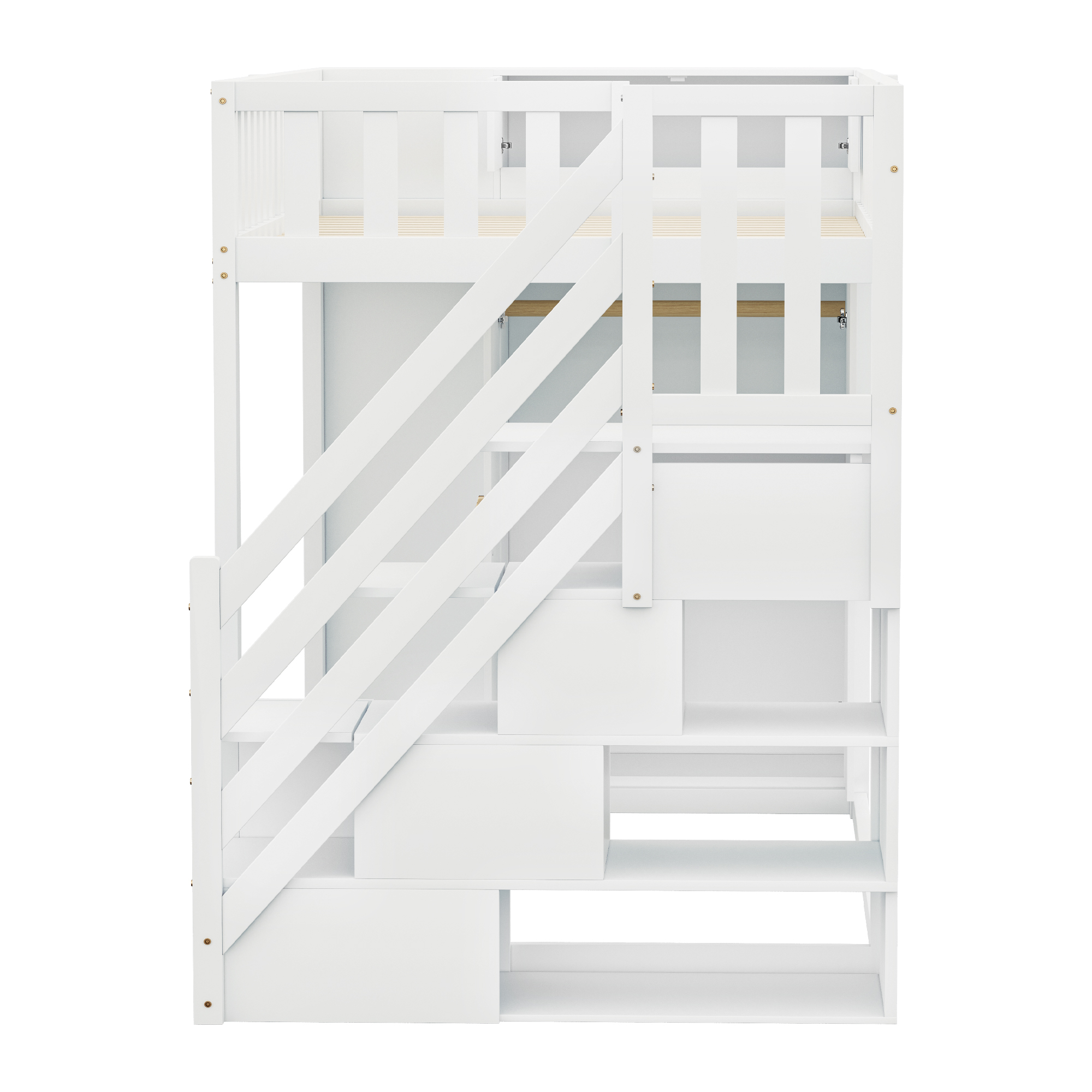 Lit mezzanine avec rangements integres